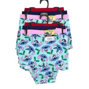 Disney Stitch Women's Christmas Boyshort Panties Underwear 2, 3-Packs Size XL
